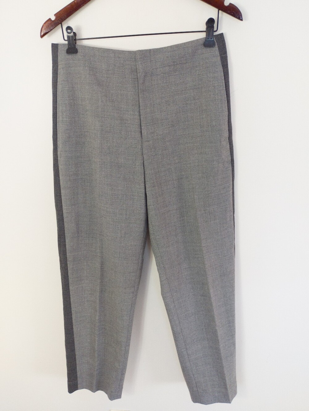 Club Monaco Ryanne Grey Tuxedo Side Stripe Wool Blend Dress Pants Size 6